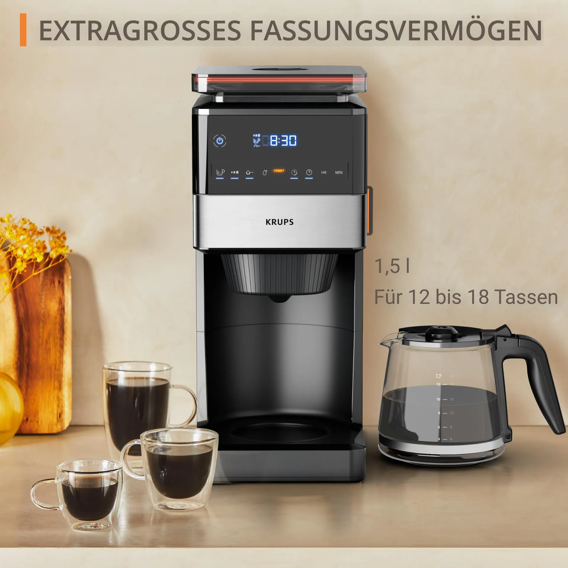 Krups Aroma Partner KM8428 Kaffeemaschine Vollautomatisch Filterkaffeemaschine 1,5 l – Bild 6