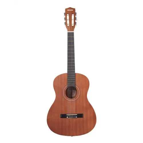 VEVOR Konzertgitarre, 900 mm, Klassikgitarren-Starterset für Anfänger, mit Nylonsaiten, Gigbag, Gurt, Stimmgerät, zusätzlichen Saiten, Plektren, Kapodaster, Sapeli & Palisander, Natur – Bild 6