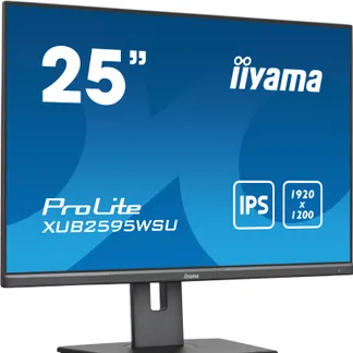 iiyama ProLite Ein 25″ (63 cm) Desktop-Monitor mit 1920×1200 Auflösung, IPS-Panel-Technologie und einem höhenverstellbarem Standfuß iiyama ProLite Ein 25″ (63 cm) Desktop-Monitor mit 1920×1200 Auflösung, IPS-Panel-Technologie und einem höhenverstellbarem Standfuß
