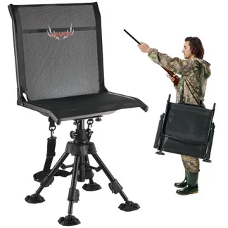 VEVOR Faltstuhl Campingstuhl Anglerstuhl mit Stahlrahmen, höhenverstellbarer Klappstuhl Gartenstuhl (158 kg belastbar) 360° geräuschlos drehbar, 420-625 mm (Sitzhöhe) für Picknick Garten Outdoor VEVOR Faltstuhl Campingstuhl Anglerstuhl mit Stahlrahmen, höhenverstellbarer Klappstuhl Gartenstuhl (158 kg belastbar) 360° geräuschlos drehbar, 420-625 mm (Sitzhöhe) für Picknick Garten Outdoor