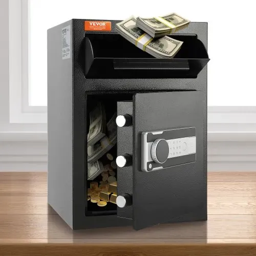 VEVOR 2,5 L Einwurftresor, Deposittresor mit Drop-Slot, elektronischem Codeschloss und 2 Notfallschlüsseln, 355 x 355 x 515 mm, Business Drop Slot Safe für Bargeld, zu Hause, Hotel, Büro usw. – Bild 7