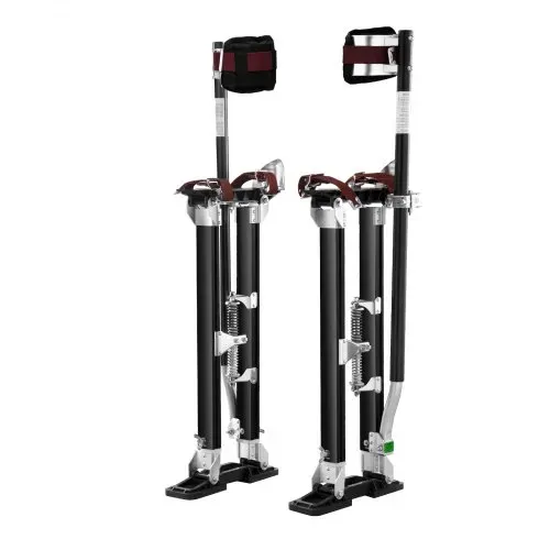 VEVOR Aluminiumstelzen Deckenbau 61–101,6cm Höhenverstellbar Arbeitsstelzen Trockenbau 103kg Belastbarkeit Malerstelzen 27-29cm Fußgröße Schwarz Malerarbeit Heimdekoration Baumschnitt Elektroarbeit – Bild 8
