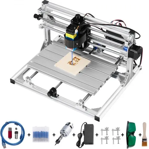 VEVOR 3018 DIY Mini CNC Maschine Graviermaschine 500 mW, Lasergravur Maschine 500 mW, DIY CNC-Maschine-Kit 3018 mit 500 mW GRBL Steuerung Graviermaschine 3 Achsen Fräsmaschine für Holz, PVB, PCB usw. VEVOR 3018 DIY Mini CNC Maschine Graviermaschine 500 mW, Lasergravur Maschine 500 mW, DIY CNC-Maschine-Kit 3018 mit 500 mW GRBL Steuerung Graviermaschine 3 Achsen Fräsmaschine für Holz, PVB, PCB usw.