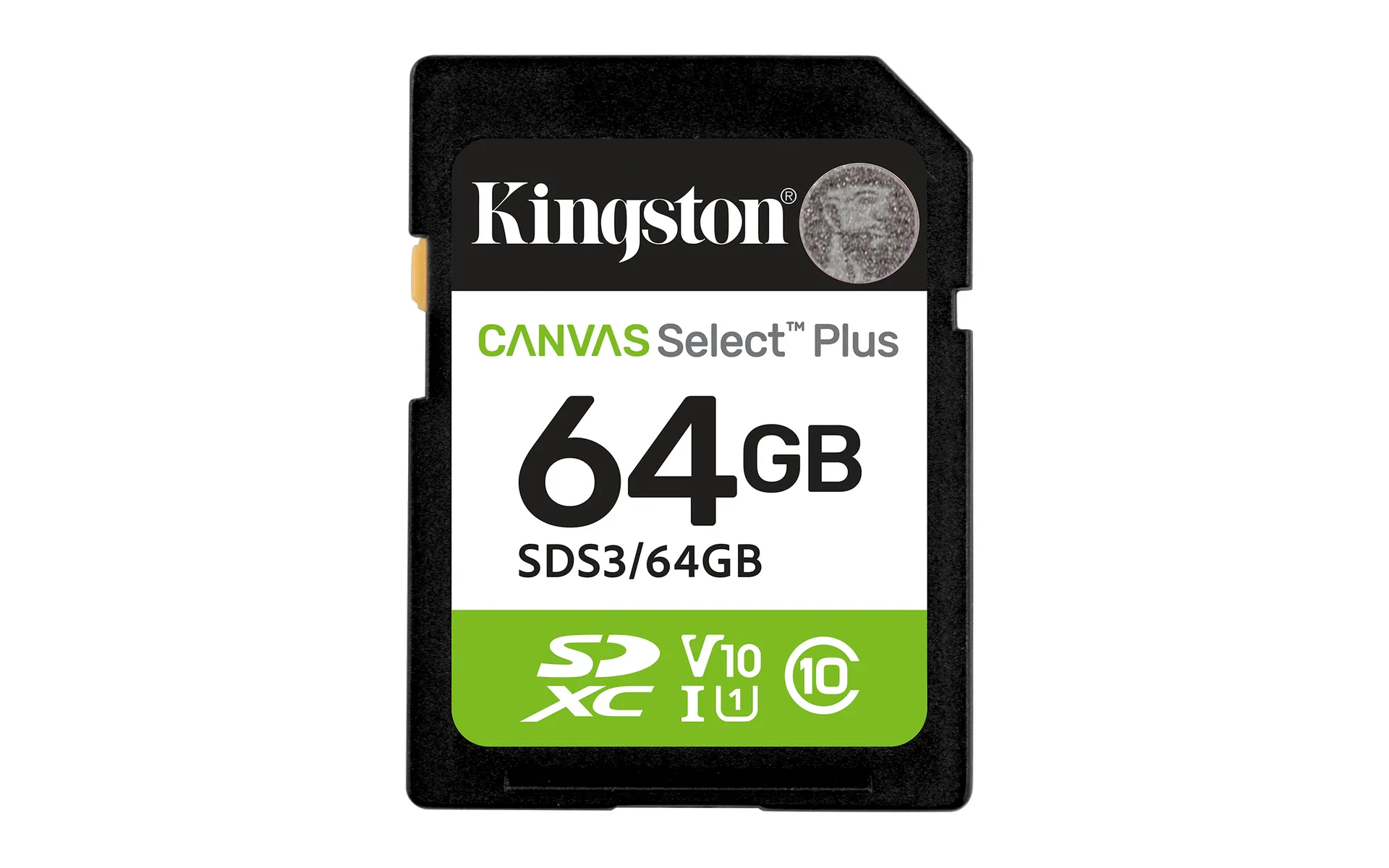 Kingston Technology 64GB SDXC Canvas Select Plus Gen3 100MB/s C10 UHS-I U1 V10 Kingston Technology 64GB SDXC Canvas Select Plus Gen3 100MB/s C10 UHS-I U1 V10