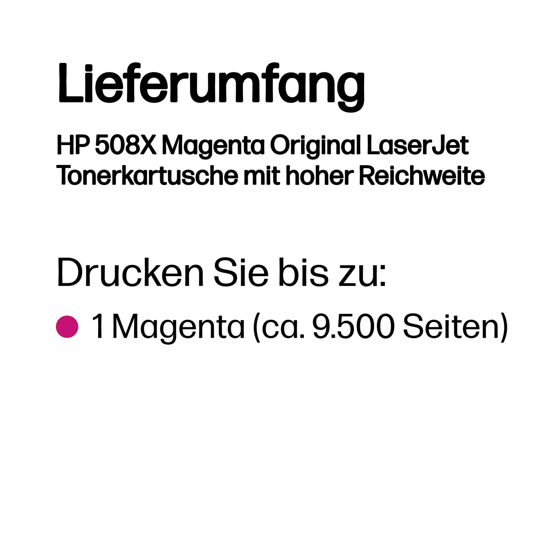 HP 508X Magenta Original LaserJet Tonerkartusche mit hoher Reichweite – Bild 3