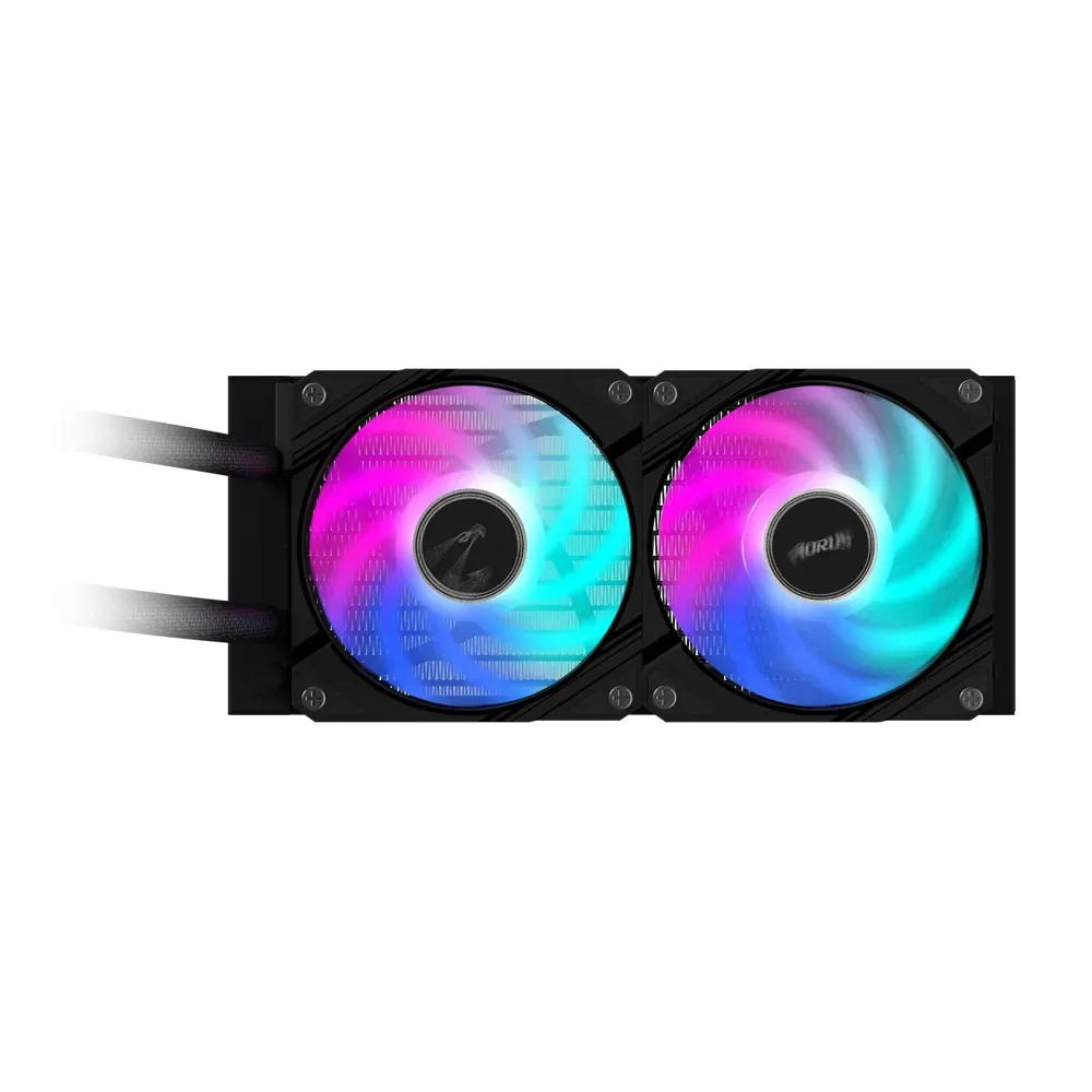 GIGABYTE AORUS WATERFORCE II 240 AIO Flüssigkeits-CPU-Kühler - 2x120mm ARGB-Lüfter, Schiebe-in-Verriegelungsmechanismus, DAISY-CHAIN, kompatibel mit Intel LGA 1851 und AMD AM5 – Bild 4