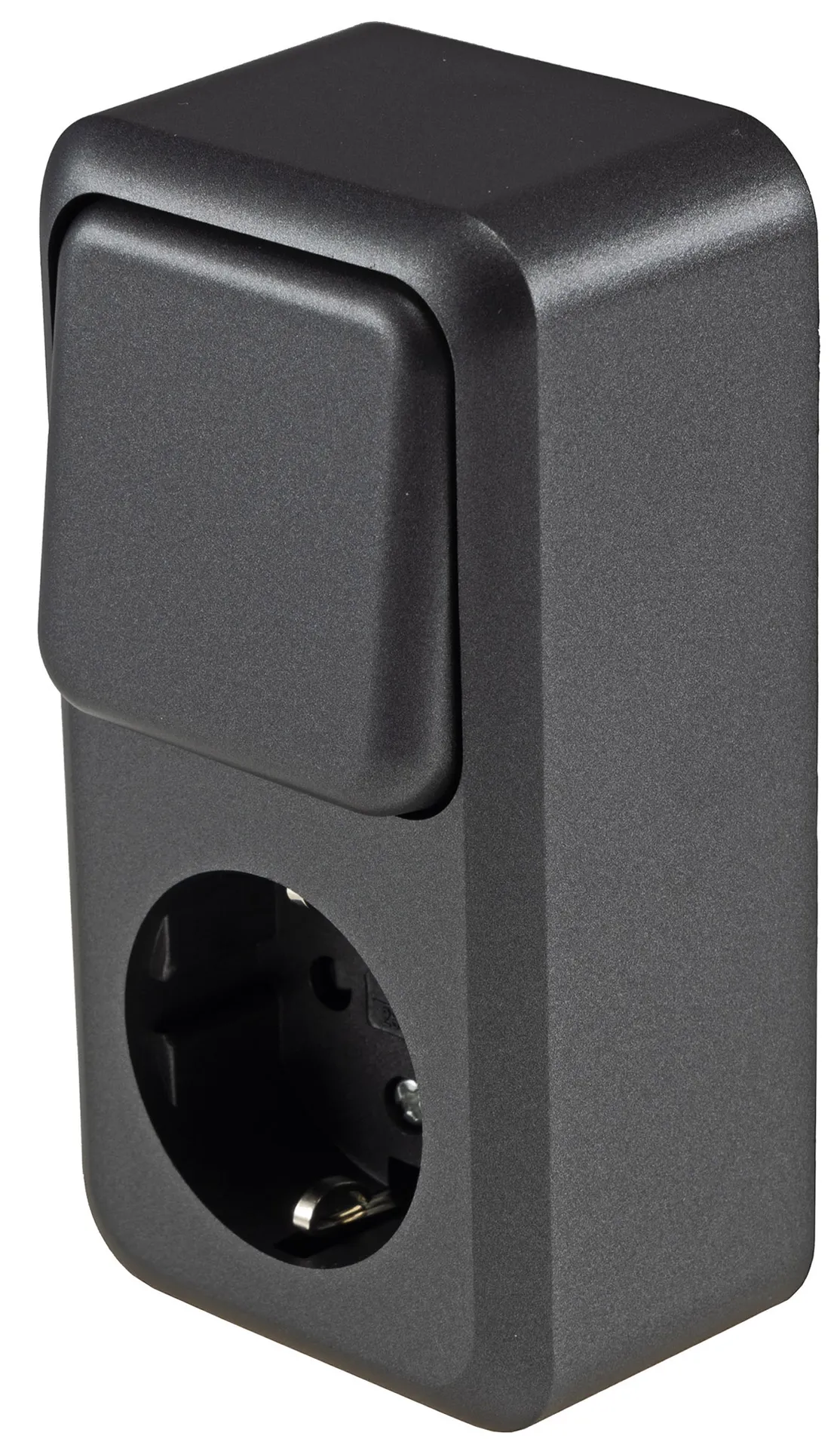 FASKO Kombi Steckdose Schalter,Anthrazit 250V~, Aufputz, Schraubanschluss FASKO Kombi Steckdose Schalter,Anthrazit 250V~, Aufputz, Schraubanschluss