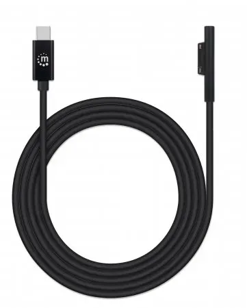 Manhattan Surface Connect auf USB-C Ladekabel, Surface Connect-Stecker auf USB-C-Stecker, 15 V/3 A, 1,8 m, schwarz – Bild 4