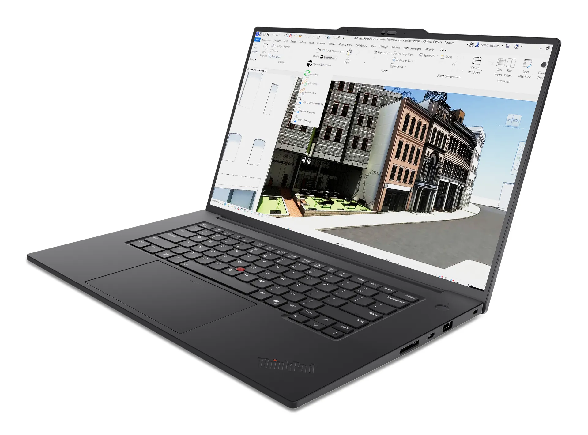Lenovo ThinkPad P1 Gen 8 Intel Core Ultra 7 255H Mobiler Arbeitsplatz 40,6 cm (16") WUXGA 64 GB LPDDR5x-SDRAM 1 TB SSD NVIDIA RTX PRO 2000 Blackwell Wi-Fi 7 (802.11be) Windows 11 Pro Deutsch Schwarz – Bild 4