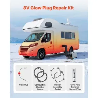 VEVOR 8 V Glühkerzenstecker Reparatursatz Glühzündkerzensatz für Dieselheizung mit Zerstäubungsnetz, kompatibel mit 5/8 kW Standheizung, Dieselheizungszubehör für Auto Lkw Boot (4 Dichtungen) VEVOR 8 V Glühkerzenstecker Reparatursatz Glühzündkerzensatz für Dieselheizung mit Zerstäubungsnetz, kompatibel mit 5/8 kW Standheizung, Dieselheizungszubehör für Auto Lkw Boot (4 Dichtungen)