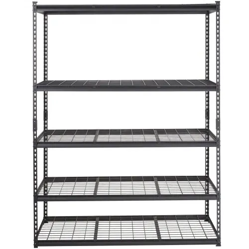 VEVOR Lagerregal 5-stufig verstellbar 907,2 kg Kapazität Garagenregale, Metall-Organizer Drahtregal schwarz 152,4 x 61 x 198,1 cm für Küche, Speisekammer Keller Badezimmer Wäscheschrank – Bild 9