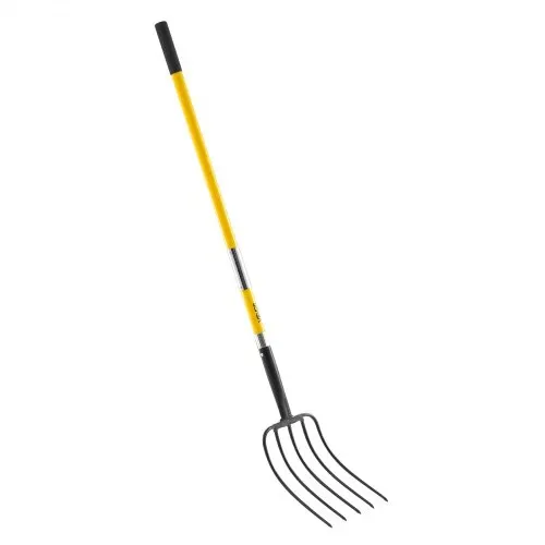 VEVOR Dunggabel 1450 mm, 5-Zinken-Heugabel mit Fiberglasstiel, Mistgabel, Mistforke, Gartenforke, Spatengabel aus geschmiedetem Stahl für Heu, Kartoffelkompostierung, Umpflanzen und Belüftung – Bild 9