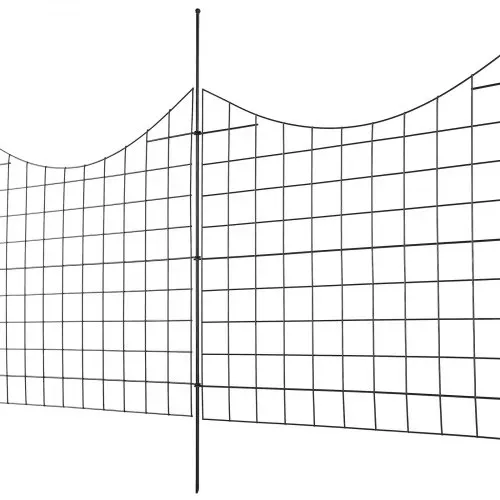 VEVOR 5er-Set Dekorativer Gartenzaun 75x93cm Metallzaun aus Kohlenstoffstahl Steckzaun 6,38cm Spike-Abstand Hundezaun Gitterzaun Beetzaun Zaun Metall Zaunelementen inkl. Befestigungsmaterial – Bild 10