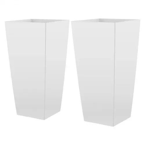 VEVOR Pflanztopf 325x325x665 mm 2er-Set, Blumentopf, Blumenkübel, PP-Pflanzgefäß, Planzkübel, Pflanzkasten mit Innentopf & Abflusslöchern, Geeignet für Zimmer- & Gartenpflanzen, Weiß – Bild 9