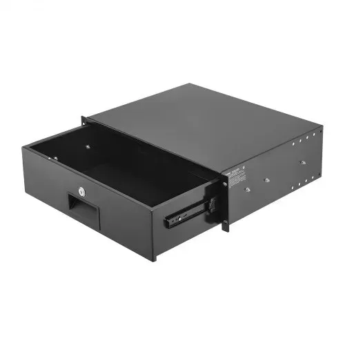 VEVOR 3U-Rackschublade, 22,68 kg, abschließbares Serverschrankgehäuse, Schiebeschublade mit Schloss & Kabelmanagementlöchern, für 482 mm Netzwerkgeräte-Server-AV-Rack oder Schrankgehäuse – Bild 8