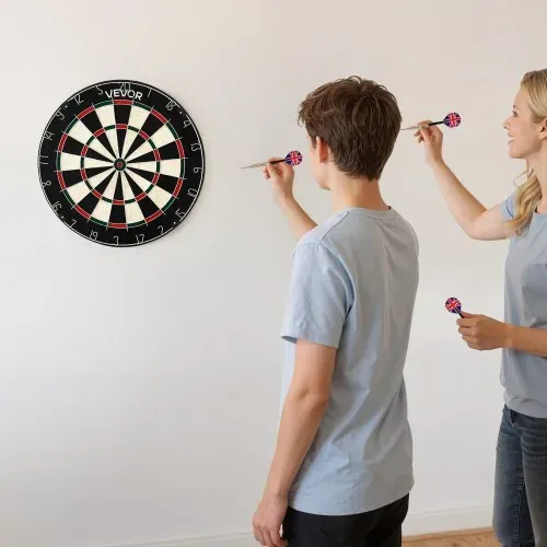 VEVOR Dartscheibe, mit 6 Dartpfeilen & Punktezähler, selbstheilendes Dartboard aus Sisalfasern mit klammerfreiem Bullseye & drehbarem Zahlenring, für Partys & Spielzimmer zu Hause – Bild 7