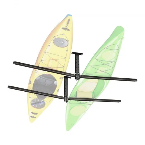 VEVOR Kajak-Aufbewahrungsregal für 2 Kajaks/Kanus/Surfbretter/Paddleboards, Kajakständer, Deckenregal zur Garagenmontage, Einstellbarer Kajakhalter (Deckenmontage) mit 113,4 kg Tragkraft VEVOR Kajak-Aufbewahrungsregal für 2 Kajaks/Kanus/Surfbretter/Paddleboards, Kajakständer, Deckenregal zur Garagenmontage, Einstellbarer Kajakhalter (Deckenmontage) mit 113,4 kg Tragkraft