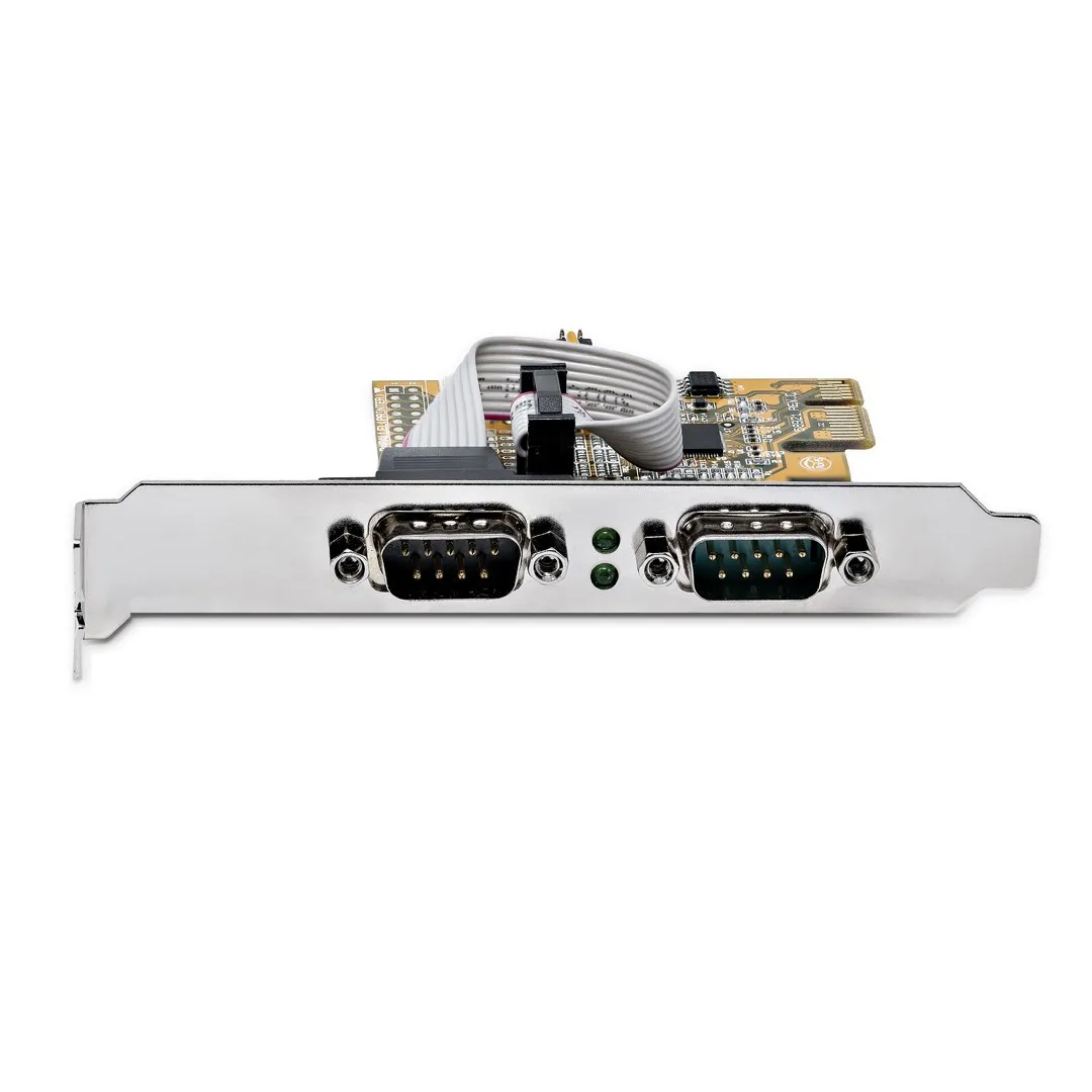 StarTech.com 2 Port PCI Express Serielle Schnittstellenkarte, PCIe auf RS232 (DB9), PC Serielle Karte/Erweiterungskarte, Voll-/Niedrigprofilblende, 2 Serielle Anschlüsse, 16C1050 UART, COM Retention, Windows/Linux – Bild 3