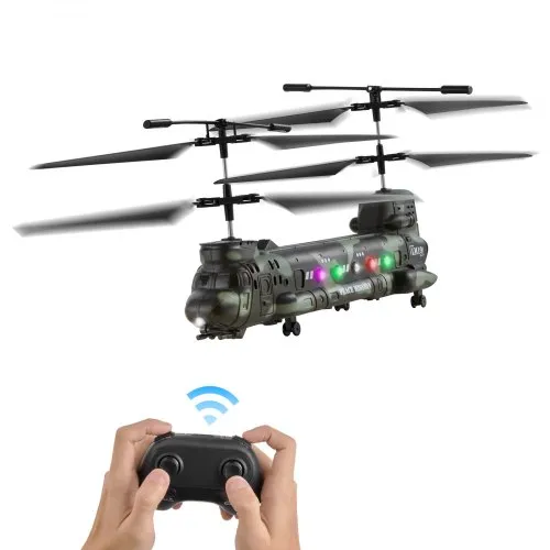 VEVOR RC-Helikopter, 2,4 GHz Ferngesteuerter Hubschrauber, 3,5-Kanal-RC-Flugzeug, 20 Minuten Flugzeit, Start/Landung mit einer Taste und LED-Leuchten, Flugzeugspielzeug für Kinder ab 8 Jahren VEVOR RC-Helikopter, 2,4 GHz Ferngesteuerter Hubschrauber, 3,5-Kanal-RC-Flugzeug, 20 Minuten Flugzeit, Start/Landung mit einer Taste und LED-Leuchten, Flugzeugspielzeug für Kinder ab 8 Jahren