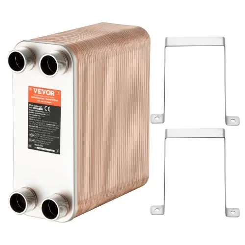 VEVOR 100 Plattenwärmetauscher 4x1-1/4Zoll MNPT-Anschluss 316L Edelstahl – Bild 8