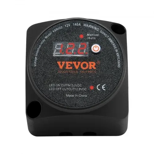 VEVOR Doppelbatterie-Trennrelais, 12 V, 140 A, manueller und automatischer Modus, spannungsempfindliches VSR-Relais mit LCD-Bildschirm, für ATV, UTV, Wohnmobil, Wohnwagen, LKW, Boot, Yacht – Bild 10