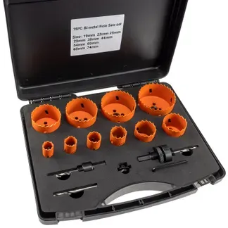 Lochsägen Set “Profi” 15-teilig 19-74mm, inkl. Transportkoffer Lochsägen Set “Profi” 15-teilig 19-74mm, inkl. Transportkoffer