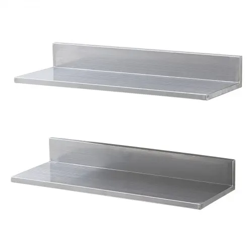 VEVOR Gewürzregal Wandregal 2-teilig, Hängendes Küchenregal 610 x 218 x 85 mm, Schweberegal Edelstahl 20 kg Belastbar, Regalbrett Wandboard Gewürzregal Geeignet für Küchen, Restaurants, Hotels usw. – Bild 10