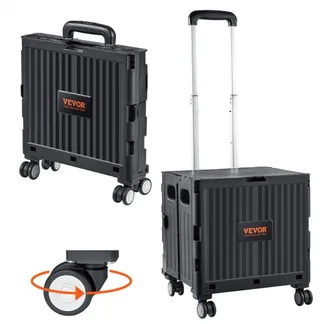 VEVOR Einkaufstrolley Klappbar 24,9kg(Dynamisch)/49,8kg(Statisch) Trolley aus PP-Korb und Gummirädern Einkaufskorb Einkaufswagen 364x310x892mm Klappbox mit Rädern meistert alle Arten von Terrain VEVOR Einkaufstrolley Klappbar 24,9kg(Dynamisch)/49,8kg(Statisch) Trolley aus PP-Korb und Gummirädern Einkaufskorb Einkaufswagen 364x310x892mm Klappbox mit Rädern meistert alle Arten von Terrain