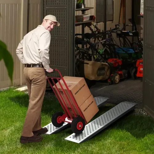 VEVOR Auffahrrampe, Verladerampe, Autorampe 680 kg, extra breite Verladeschiene, Auto Laderampe 2160 x 1375 mm, 2 Stk. Rampen, für Motorrad, Anhänger, ATV, UTV, Gartentraktor, Rasenmäher – Bild 7