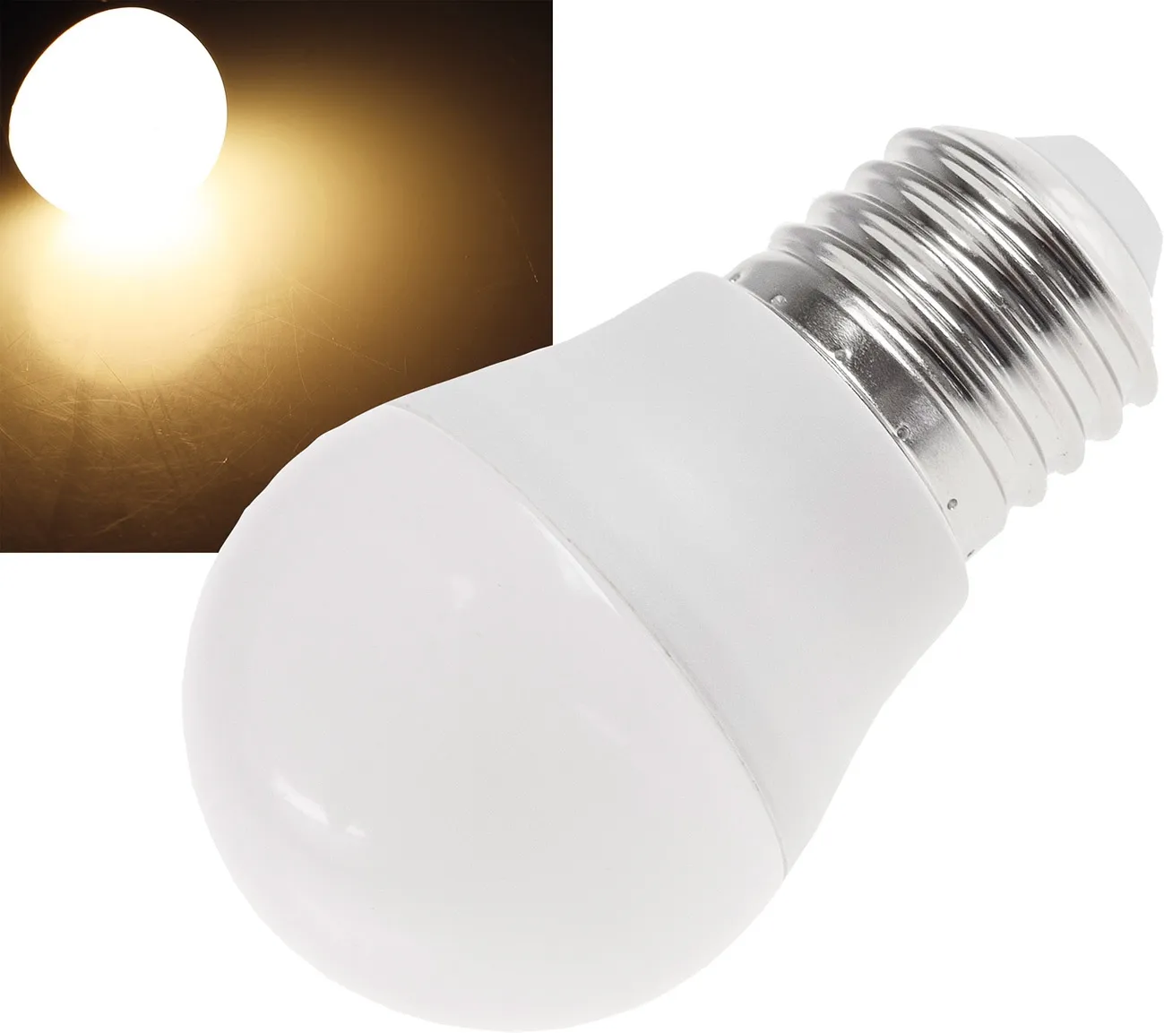 LED Tropfenlampe E27 „T50“ warmweiß 3000k, 469lm, 230V/5W LED Tropfenlampe E27 „T50“ warmweiß 3000k, 469lm, 230V/5W