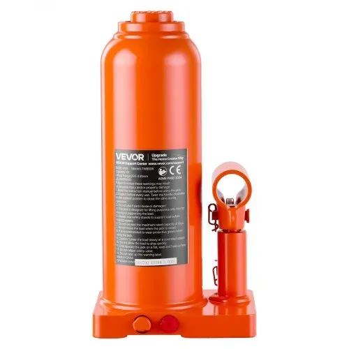 VEVOR Hydraulischer Flaschenheber 6 t Hubbereich 22-43 cm Wagenheber für Limousinen SUVs Pickups Reifenwechsel und Geräteabstützung, mit Überlastschutzventil Verbreiterter Basis und Langem Griff – Bild 10