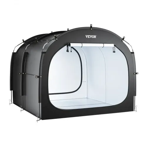 VEVOR Fahrradzelt, 5 Fahrräder, geräumige Fahhrradgarage mit belüftetem Fenster, einfach zu installierendes Fahrradzelt mit hochfestem Fiberglas & Doppelreißverschlüssen, 224x247x198 cm – Bild 8
