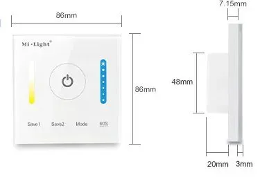 MiBoxer P2 LED Fernbedienung Smart Panel Controller(color temperature) – Bild 2