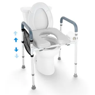VEVOR Toilettensitzerhöhung 49-64 cm 158,76kg Universal-Toilettenerhöhung für Senioren VEVOR Toilettensitzerhöhung 49-64 cm 158,76kg Universal-Toilettenerhöhung für Senioren