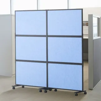 VEVOR Raumteiler Trennwand Paravent Schallschutzwand Doppelpanel, tragbare Bürotrennwand mit Polyester und Stahlkabinenwand, Raumtrenner (171 x 93 x 39 cm), Indigoblau VEVOR Raumteiler Trennwand Paravent Schallschutzwand Doppelpanel, tragbare Bürotrennwand mit Polyester und Stahlkabinenwand, Raumtrenner (171 x 93 x 39 cm), Indigoblau
