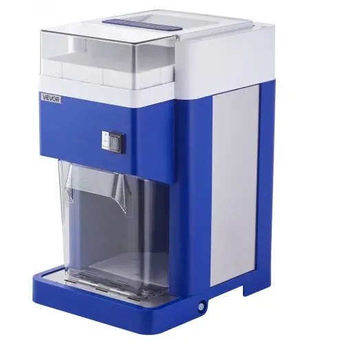 VEVOR kommerzielle Eisrasiermaschine Schneekegelmaschine 1,8 L, fein und fluffig mit 300-W-Motor & Edelstahlklingen, gewerblicher Eiscrusher für Dessertladen Familientreffen Restaurant, Blau – Bild 10