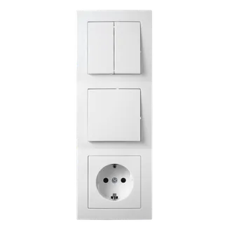 Schalter und Steckdosen Set McPower Flair “Tür 3-fach“, weiß, 4-teilig Schalter und Steckdosen Set McPower Flair “Tür 3-fach“, weiß, 4-teilig