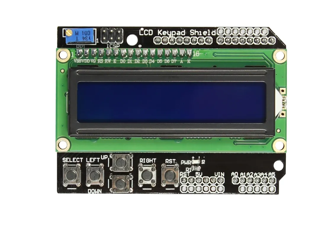 ALLNET 4duino Display Modul LCD1602 (blau) mit Tasten – Bild 3