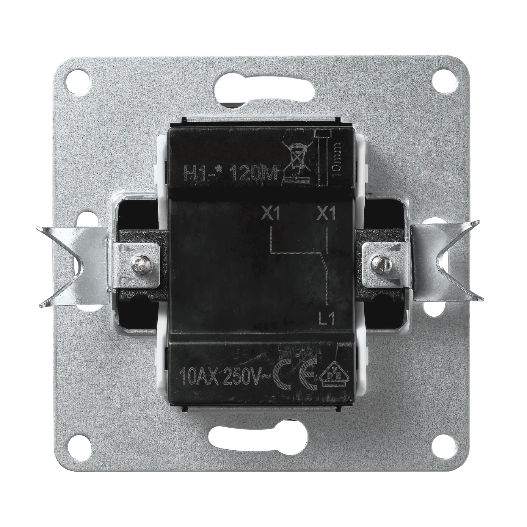 Kreuzschalter McPower ''Flair'', 250V~/10A, UP, matt schwarz – Bild 3