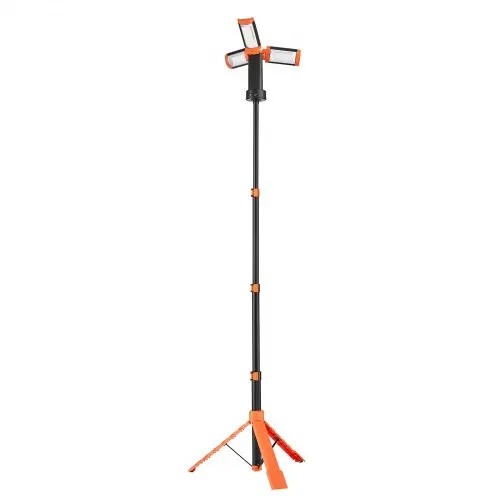 VEVOR Baustrahler LED mit Stativ, Arbeitsleuchte, 13,2 Ah, wiederaufladbares Campinglicht, mit 3 Lampenköpfen, abnehmbarem Stativständer, 2200 LM 3000 K-6500 K dimmbar, Beleuchtung für Baustelle – Bild 8