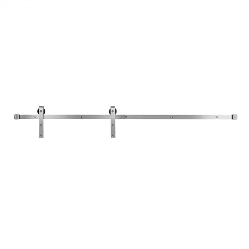 VEVOR Schiebetürsystem 1,5m Laufschiene, Tragkraft 150 kg, Kompatibel mit 762mm max. Breite & 34,92-44,45 mm Dicke, einzelne Schiebetür für Scheunentore, Schiene & J-förmige Rolle, Silber – Bild 10