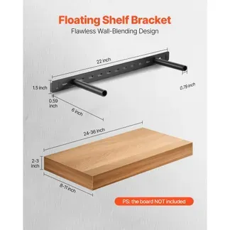 VEVOR Regalhalterung, 2 Stk., Tragkraft 68 kg, Schwerlast Regalhalter, 558,4×157,4×38,1 mm, Regalträger für versteckte Regale, unsichtbare Halterung für schwebende Regale zur Wandmontage VEVOR Regalhalterung, 2 Stk., Tragkraft 68 kg, Schwerlast Regalhalter, 558,4×157,4×38,1 mm, Regalträger für versteckte Regale, unsichtbare Halterung für schwebende Regale zur Wandmontage