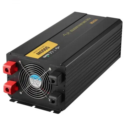 VEVOR Wechselrichter mit reiner Sinuswelle, 5000 Watt, Spannungswandler, DC 12 V auf AC 230 V Auto-Wechselrichter mit LCD-Display, USB-Anschluss und Fernbedienung, Spannungswandler für Auto, Wohnmobil, LKW, Solaranlage, Reisen, Camping – Bild 9