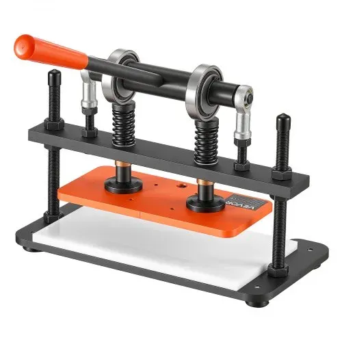 VEVOR Leder Stanzmaschine 260x120 mm Lederschneidemaschine Lochmaschine, Handpresse zum Prägen & Stanzen von Leder Stoff Papier Silikon 1,5 t Druck 12 mm Hub Stahlkonstruktion Zwei Führungswellen – Bild 10