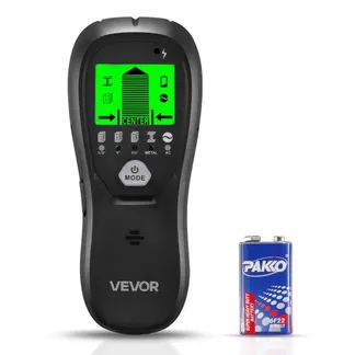VEVOR Balkenfinder, Wandscanner, 5-in-1, elektronischer Multidetektor mit intelligentem Sensor, hochauflösendem LCD-Display & Audioalarm, für Metall, Wechselstromkabeln, Balken, Rohren, Schwarz VEVOR Balkenfinder, Wandscanner, 5-in-1, elektronischer Multidetektor mit intelligentem Sensor, hochauflösendem LCD-Display & Audioalarm, für Metall, Wechselstromkabeln, Balken, Rohren, Schwarz