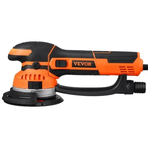 VEVOR Exzenterschleifer, 15,24cm DA & GA Schleifgerät mit Doppelfunktion, 850 W, 7400 U/min, 6 Gang, Schwingschleifer mit 10 Schleifpapieren, Staubanschluss für Detailschleifen in der Holzbearbeitung – Bild 9