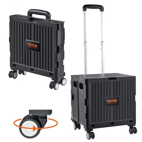 VEVOR Einkaufstrolley Klappbar 24,9kg(Dynamisch)/49,8kg(Statisch) Trolley aus PP-Korb und Gummirädern Einkaufskorb Einkaufswagen 364x310x892mm Klappbox mit Rädern meistert alle Arten von Terrain VEVOR Einkaufstrolley Klappbar 24,9kg(Dynamisch)/49,8kg(Statisch) Trolley aus PP-Korb und Gummirädern Einkaufskorb Einkaufswagen 364x310x892mm Klappbox mit Rädern meistert alle Arten von Terrain