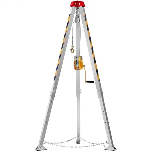 VEVOR Stativ-Set 544,31kg Winde Stativ mit 2,1 m Beinen und 30 m Kabel Rettungsstativ für beengte Räume 10 m Absturzsicherung Auffanggurt Aufbewahrungstasche für herkömmliche beengte Räume – Bild 9