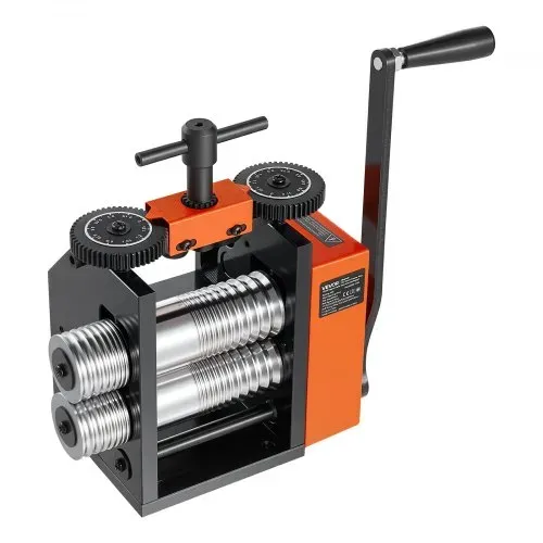 VEVOR Handwalzwerk 40 mm 3-in-1 Kombinationswalzwerk Rund Flach Quadrat, Manuelles Schmuckwerkzeug für DIY-Schmuckhersteller, Einstellbare Dicke 0,03–7 mm, für Duktile Metalle Gold Silber Kupfer Alu – Bild 8