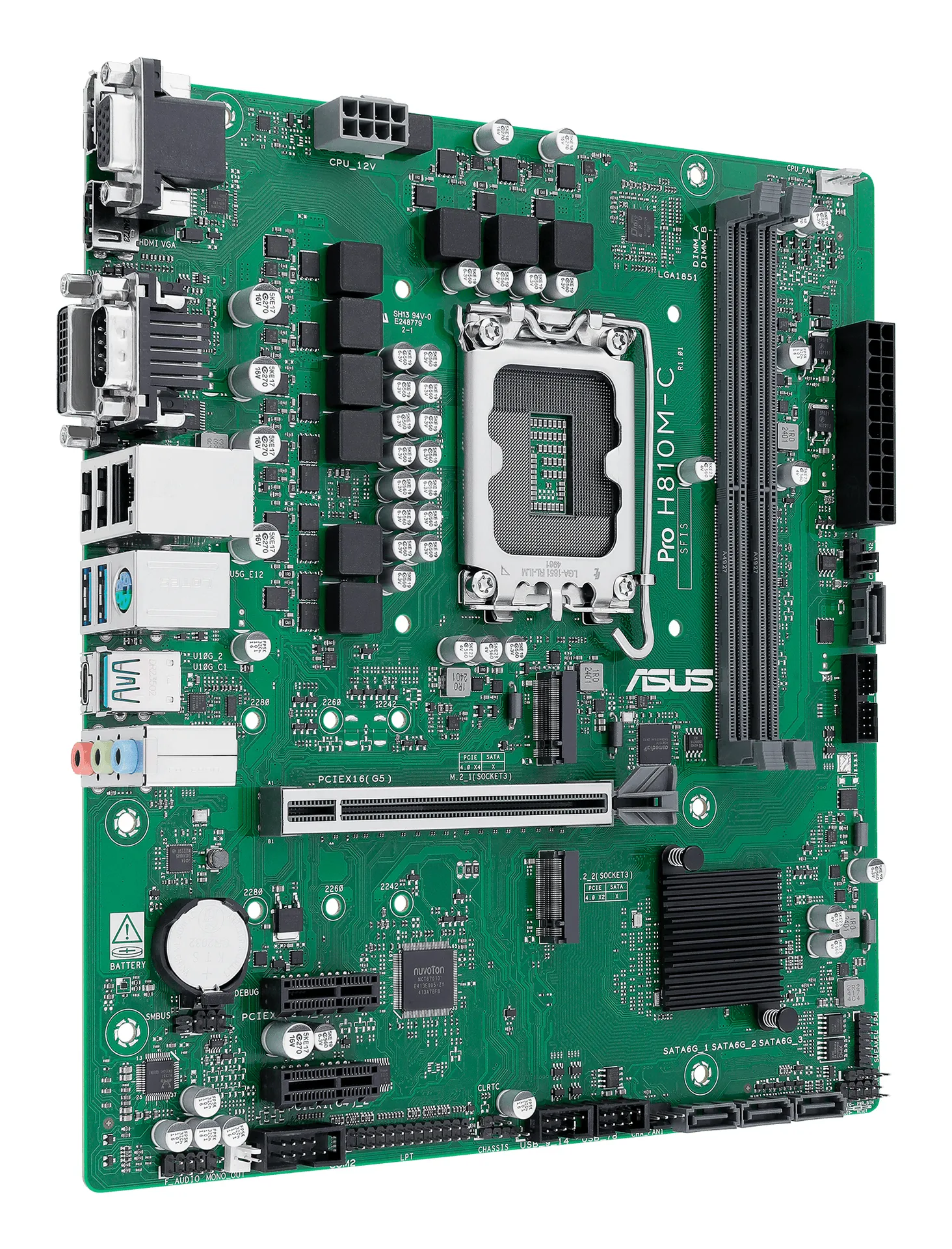 ASUS PRO H810M-C-CSM Intel H810 LGA 1851 (Socket V1) micro ATX – Bild 3